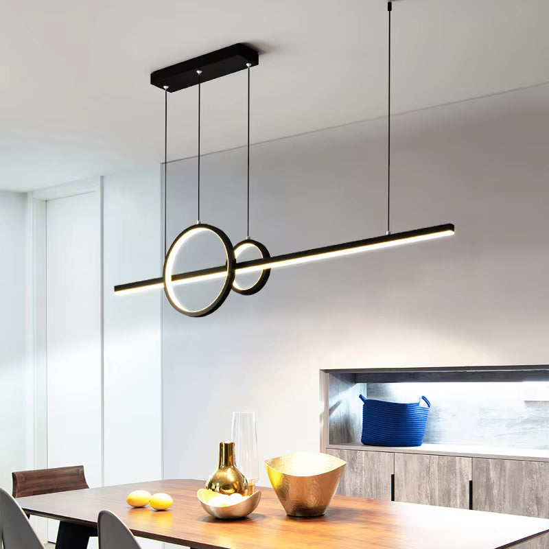 Nordic Luxury Style New Restaurant Chandelier Creative Dining Table Light with Remote Control Silicone Lamp for Dining Room