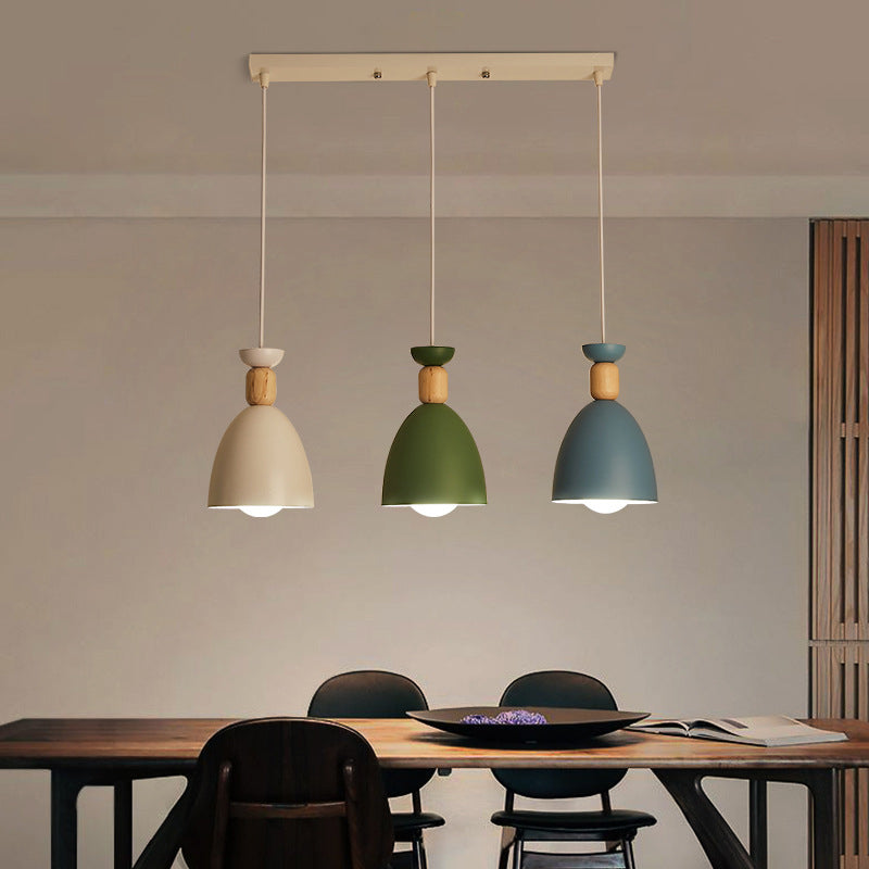 Nordic Style Restaurant Pendant Light Customization Macaron Creative Dining Table Light Modern Minimalist Bar Disc Light Fixture