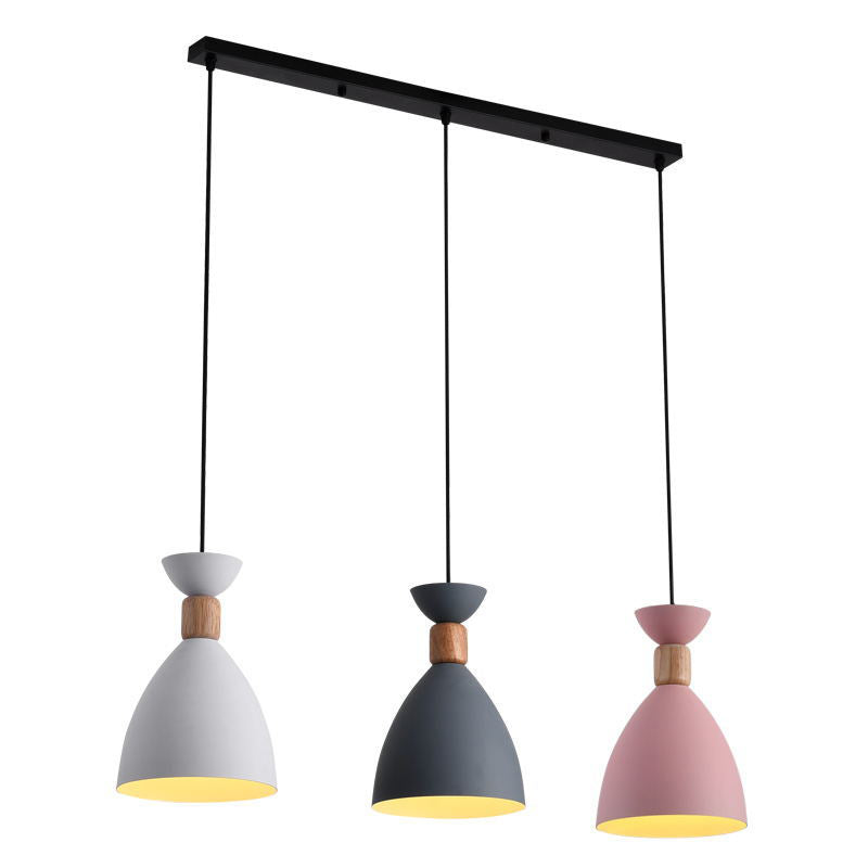 Nordic Style Restaurant Pendant Light Customization Macaron Creative Dining Table Light Modern Minimalist Bar Disc Light Fixture