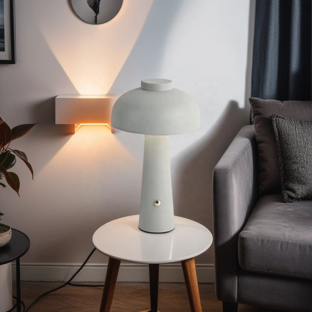 Black White Gray Blue Pink Orange Gold Mushroom Table Lamp Eco-Friendly Product