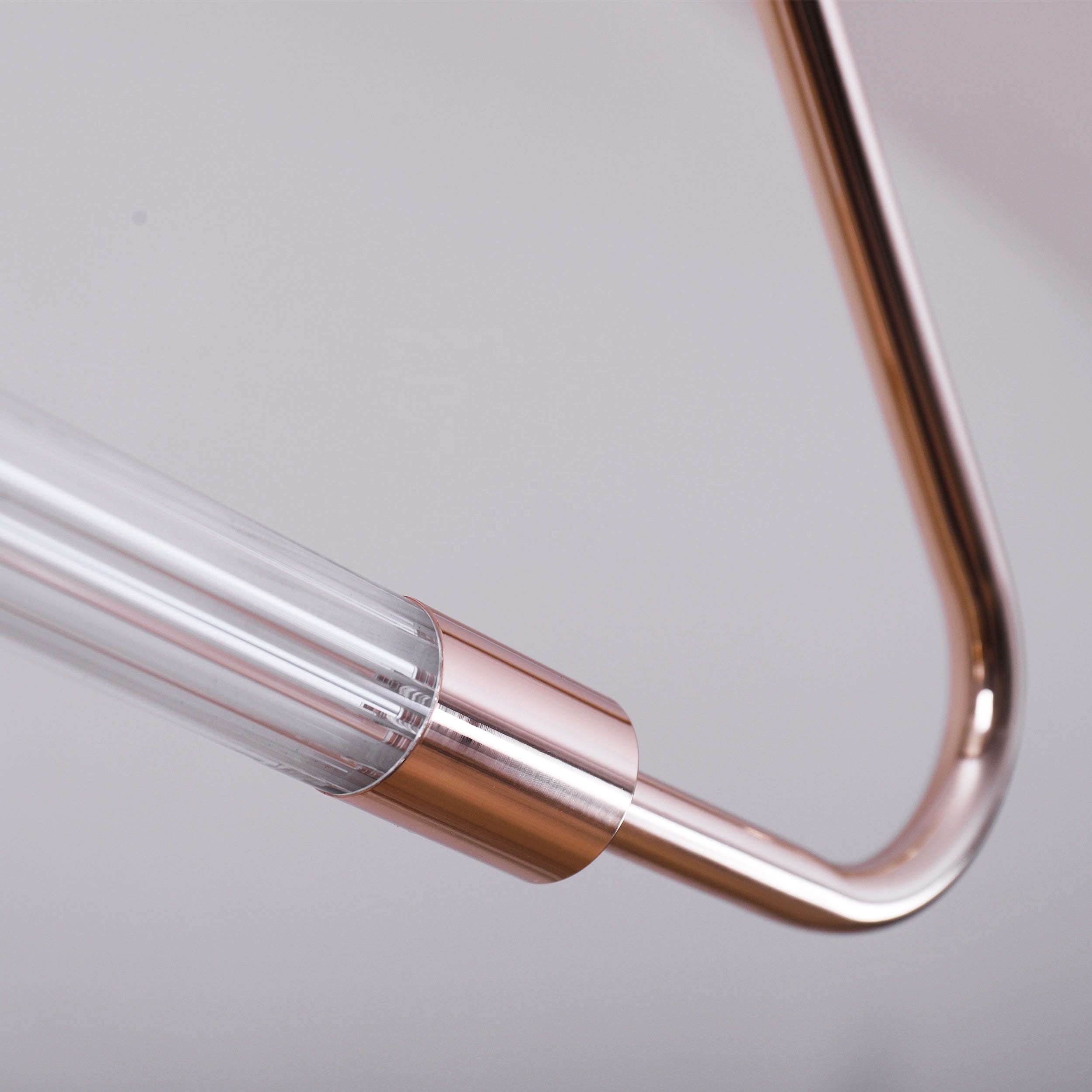 Led Line Hanging Lamp Rose Gold Color Modern Chandelier Pendant Lights Dining Table Lamp Indoor Home Restaurant