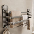 Polished No-Drill Wall-Mounted Towel Bar Storage Single/Double Rod