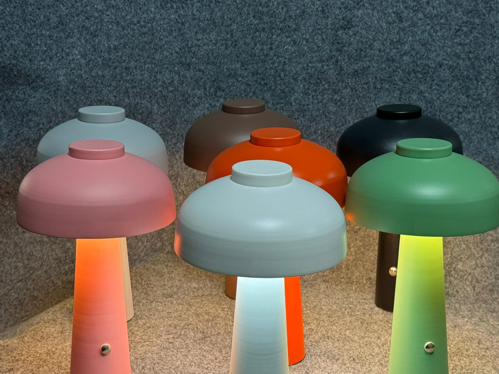 Black White Gray Blue Pink Orange Gold Mushroom Table Lamp Eco-Friendly Product