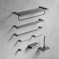 Stainless Steel Bathroom Hardware Set Black Matte Paper Holder Toothbrush Holder Towel Bar Bathroom Accessories