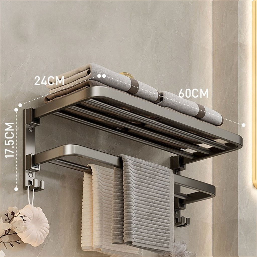 New Modern Simple Suction Cup Towel Rack Bathroom Mirror Polished No-Drill Wall-Mounted Towel Bar Storage Single/Double Rod