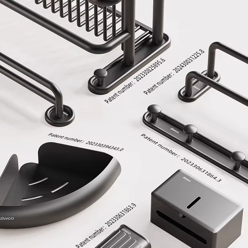 Bathroom Towel Rack No Drilling Wall Mounted Storage Shelf Premium Aluminum Alloy Towel Holder for Toilet Washroom