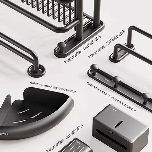 Bathroom Towel Rack No Drilling Wall Mounted Storage Shelf Premium Aluminum Alloy Towel Holder for Toilet Washroom