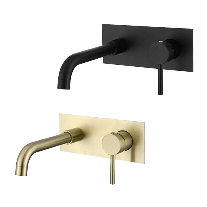 Frascio Wall Mounted Popular Design Hot Cold Basin Mixer Faucet Two Hole Single Level Basin Faucet