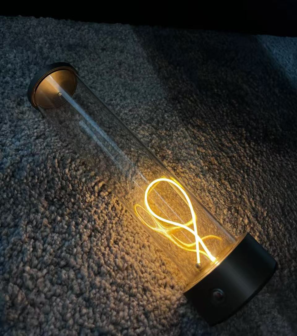 USB Rechargeable LED Night Light Magnetic Base 3 Brightness Levels Dimmable Table Lamp Flexible for Bedroom/Office/Home Decor