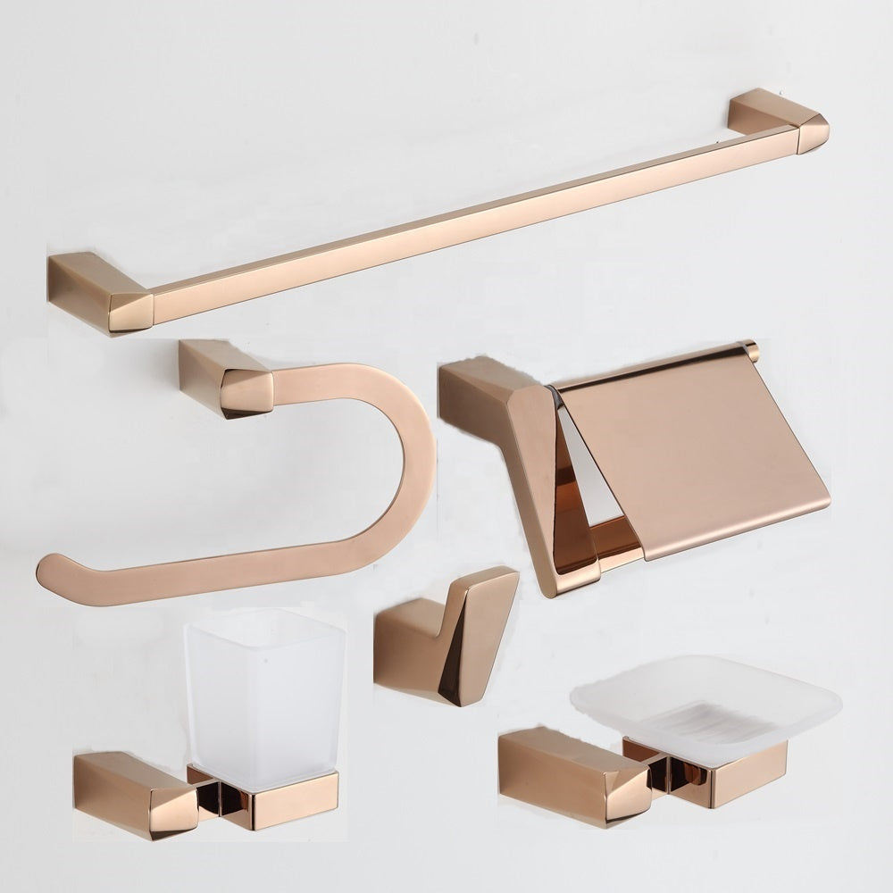 Rose Gold Bath Hardware Set