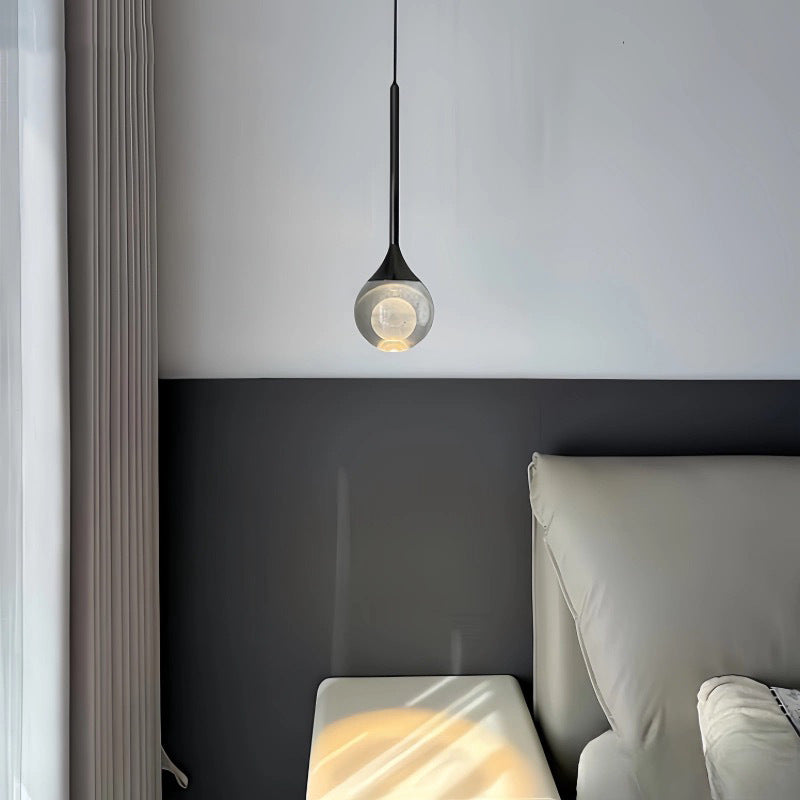 Modern Simple Luxury Crystal Pendant Light Small Hanging Chandelier for Master Bedroom Dining Living Room for Background Wall