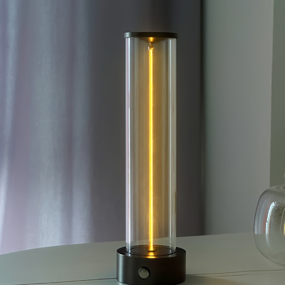 USB Rechargeable LED Night Light Magnetic Base 3 Brightness Levels Dimmable Table Lamp Flexible for Bedroom/Office/Home Decor