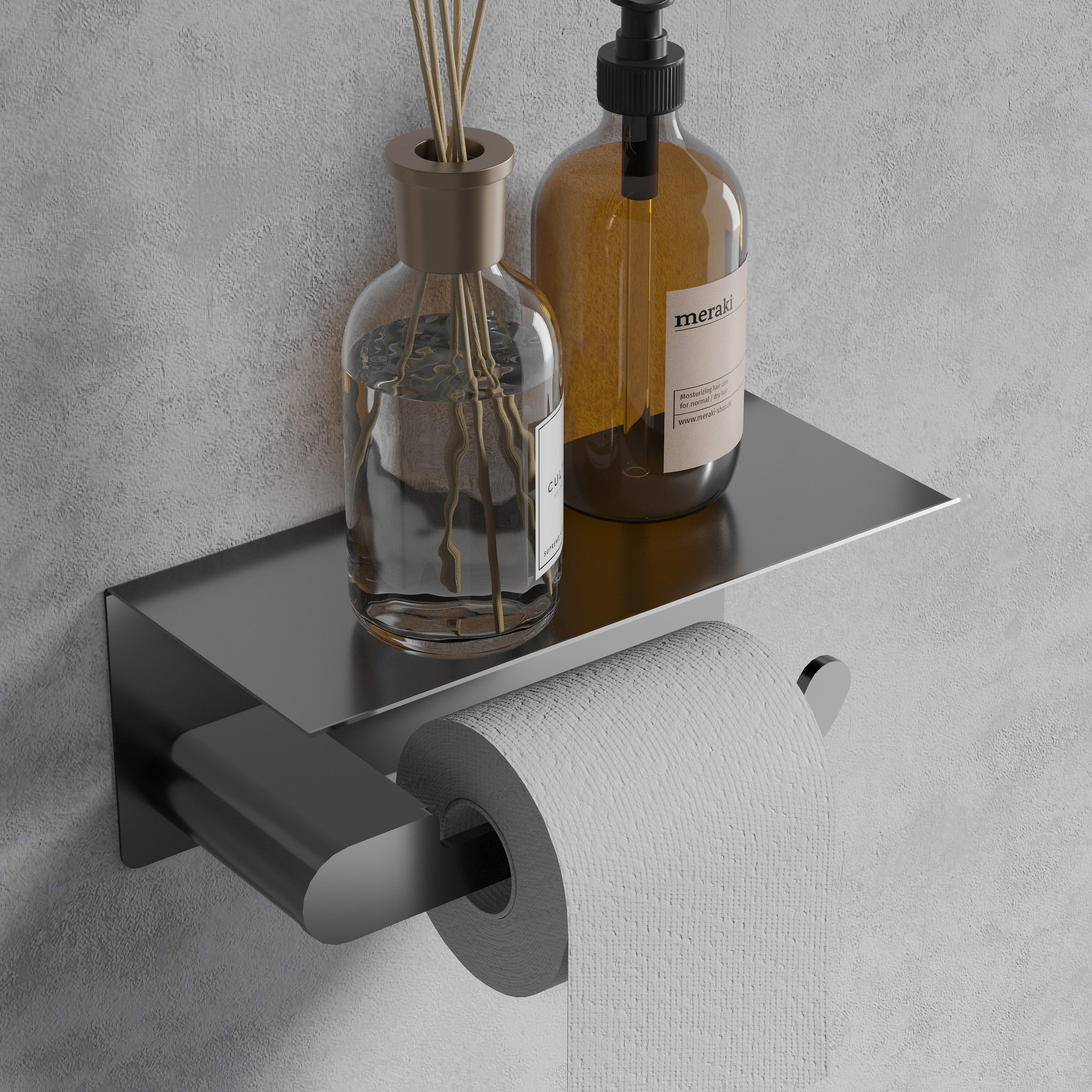 Stainless Steel Bathroom Hardware Set Black Matte Paper Holder Toothbrush Holder Towel Bar Bathroom Accessories