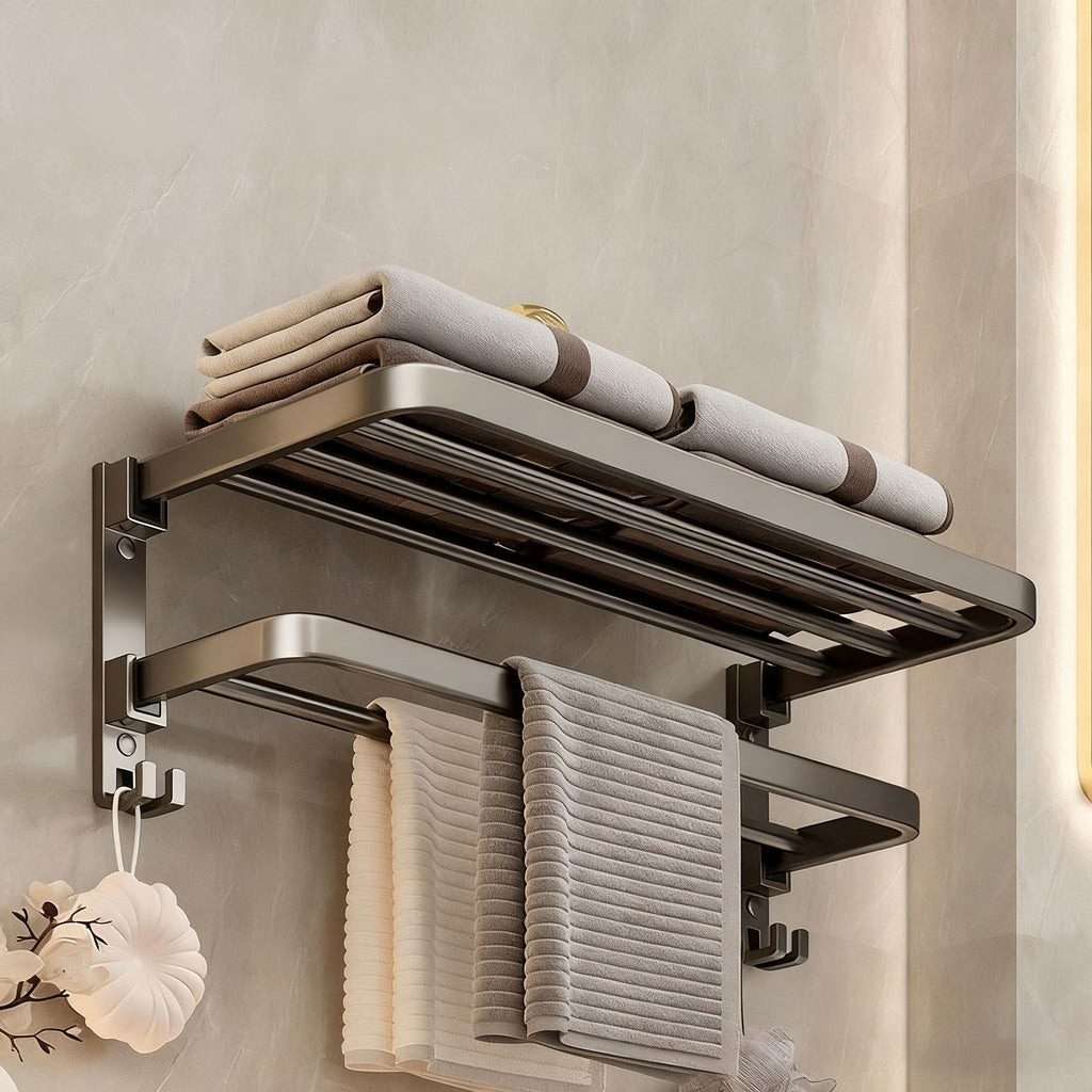 New Modern Simple Suction Cup Towel Rack Bathroom Mirror Polished No-Drill Wall-Mounted Towel Bar Storage Single/Double Rod
